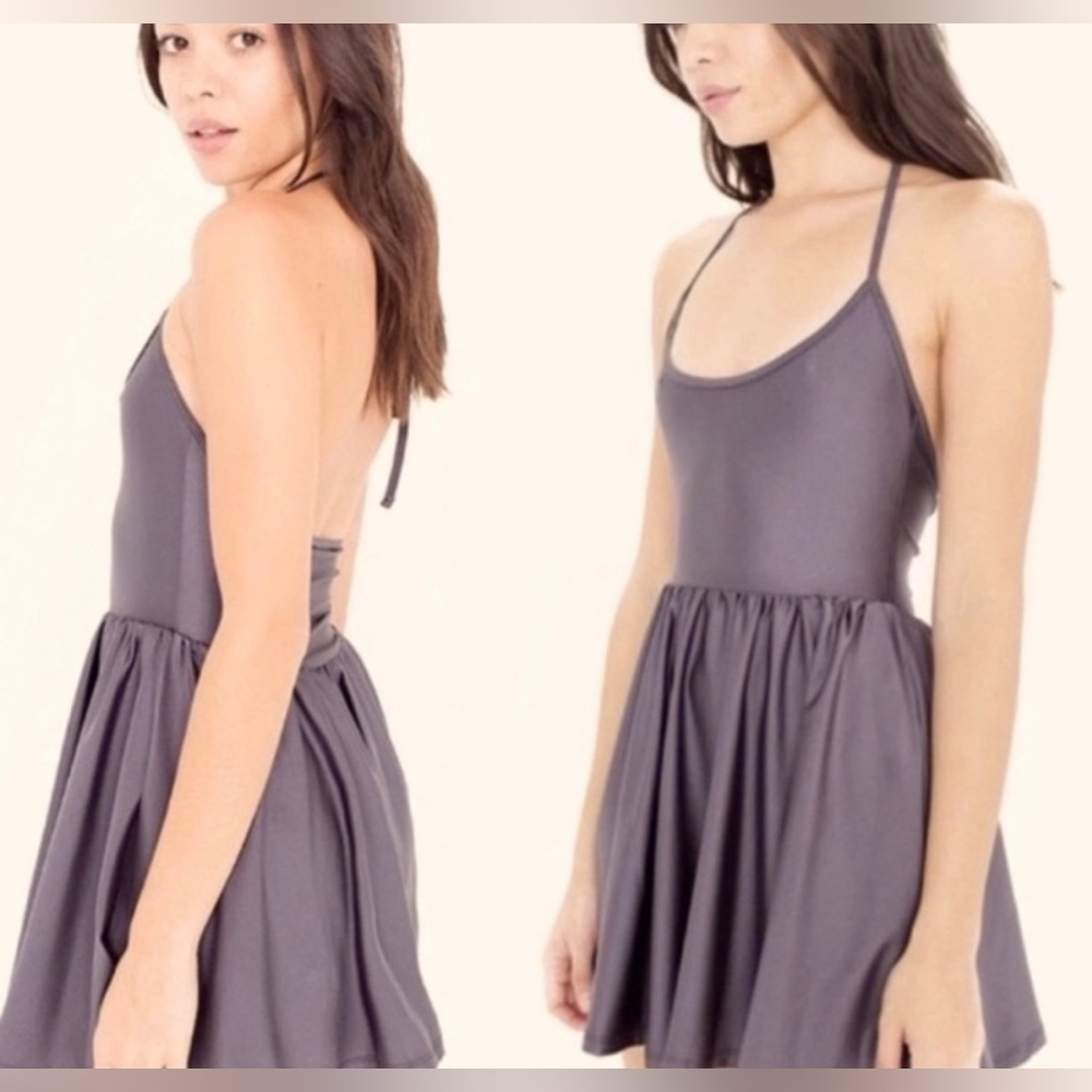 american apparel gray skater dress size large